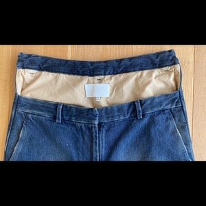 Deconstracted Martin Margiela jeans.